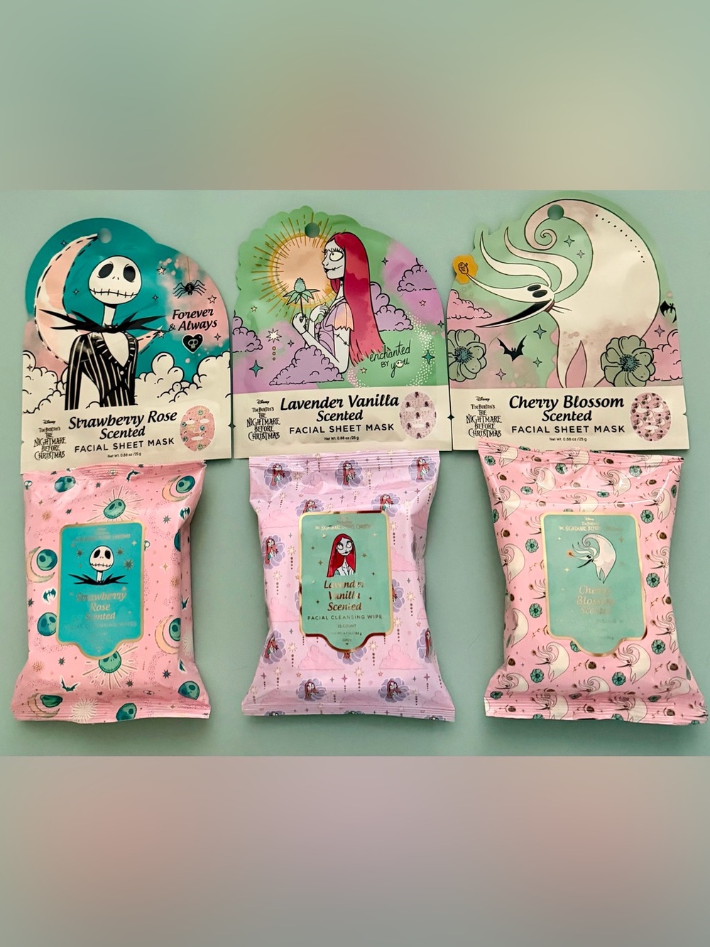 Disney Nightmare Before Christmas Skincare Bundle | 3 Face Masks & 3 Cleansing W